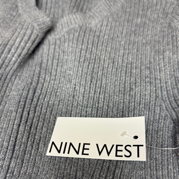 Nine West M Women’s Gray Ribbed Sweater Dress NWT - Picture 4 of 4
